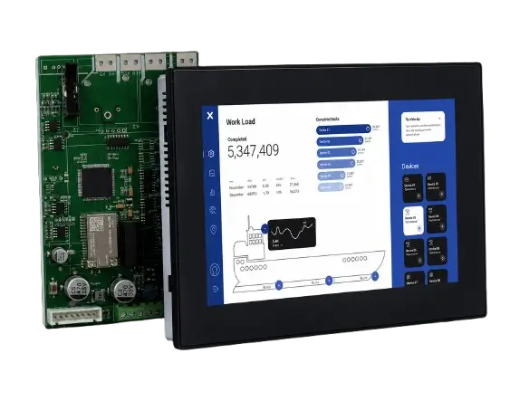 SENSE LAB industrial HMI with custom controller PCB